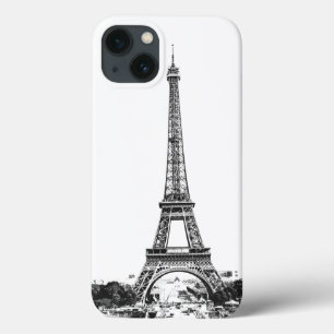 Eiffel tower black and white iPhone 13 case