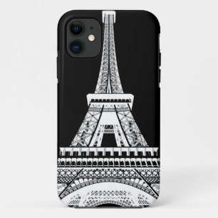 Eiffel Tower Black White Image iPhone 11 Case