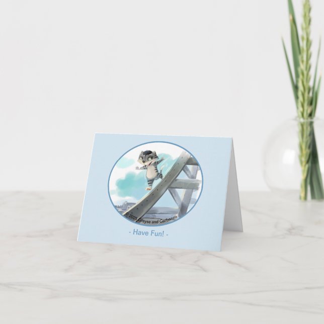 Eiffel Tower Blank Card - Fun (Various Sizes) (Front)