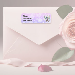 Eiffel Tower & Bow 2 Return Address Label