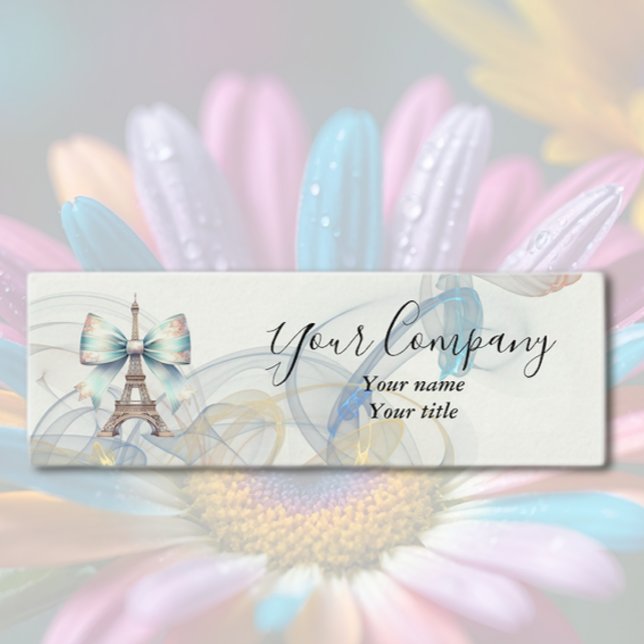 Eiffel Tower & Bow Mini Business Card (Creator Uploaded)