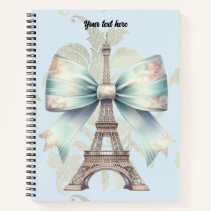 Eiffel Tower & Bow Notebook
