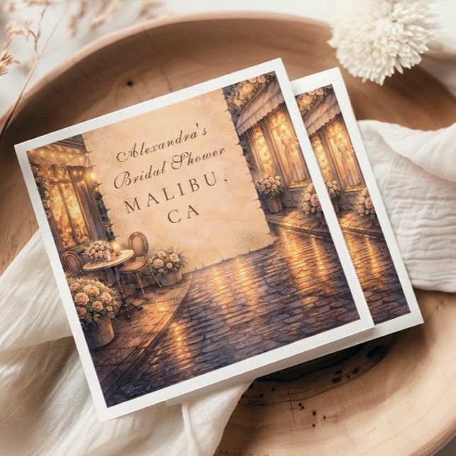 Eiffel Tower Bridal Shower Napkin (Creator Uploaded)