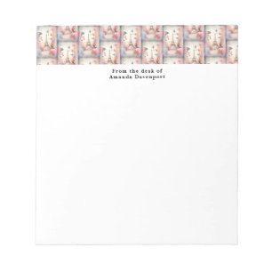 Eiffel Tower Butterflies and Flowers Pattern Notepad