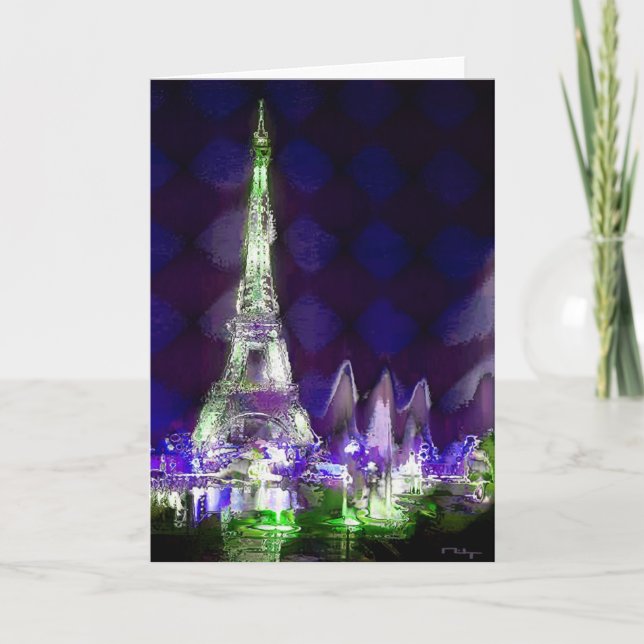 Eiffel tower by night(card) card (Front)