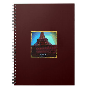 Eiffel Tower Cartoon Notebook