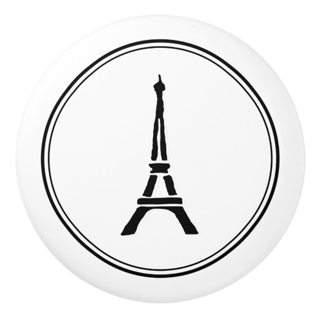 Eiffel Tower Ceramic Knob (Front)