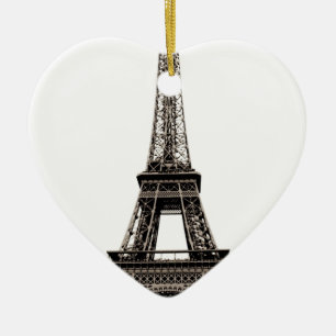 Eiffel Tower Ceramic Tree Decoration