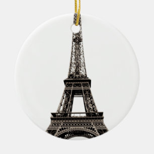 Eiffel Tower Ceramic Tree Decoration