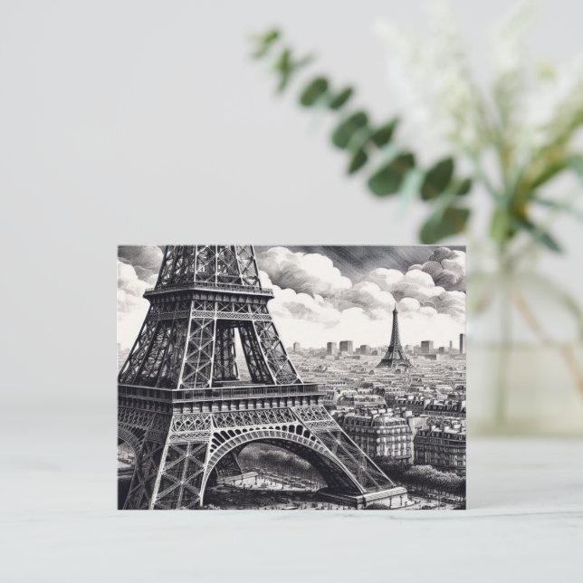 Eiffel Tower Charm Postcard (Standing Front)
