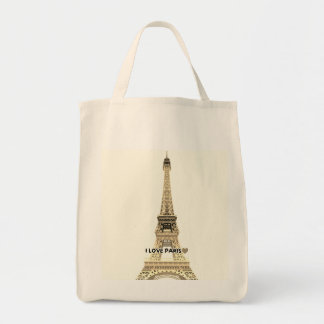 Eiffel Tower Chic Canvas Tote Bag