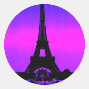 Eiffel Tower Classic Round Sticker
