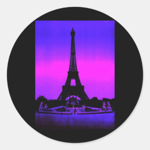 Eiffel Tower Classic Round Sticker