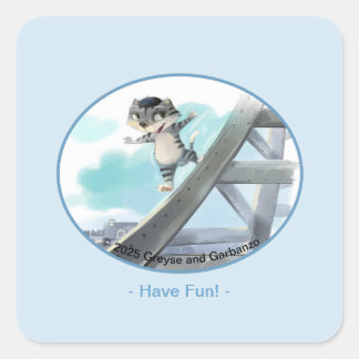 Eiffel Tower Classic Square Stickers - Dreams