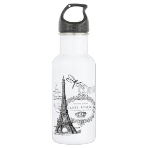 Eiffel tower collage 532 ml water bottle