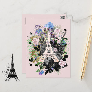 Eiffel Tower Collage Postcard