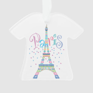Eiffel Tower Confetti Ornament