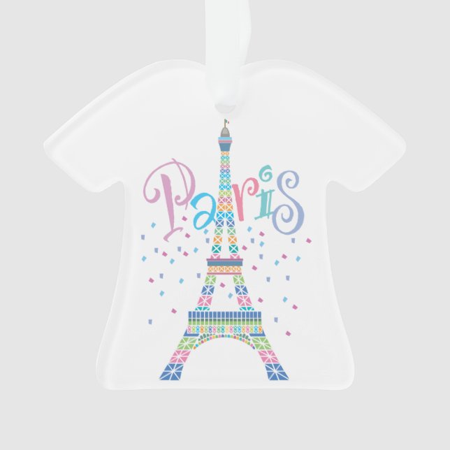 Eiffel Tower Confetti Ornament (Front)
