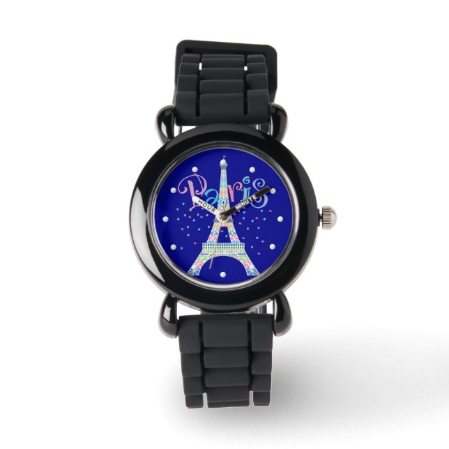 Eiffel Tower Confetti Wrist Watch (Front)