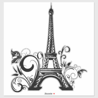 Eiffel tower Custom-Cut Vinyl Sticker