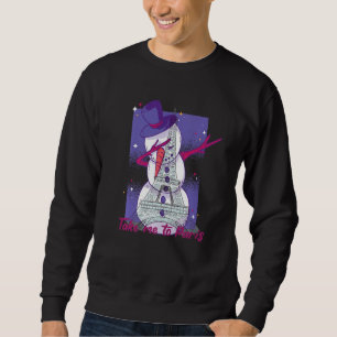 Eiffel Tower Dabbing Snowman Take me to Paris Chri Sweatshirt