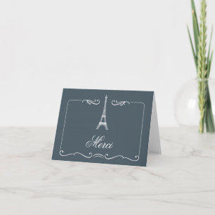 Eiffel Tower Elegant Wedding Thank You Card