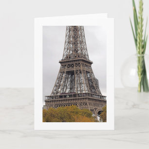 Eiffel Tower Folded Blank Greeting Card