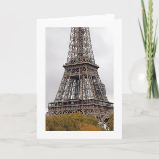 Eiffel Tower Folded Blank Greeting Card