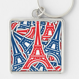 Eiffel Tower, France Pattern Key Ring