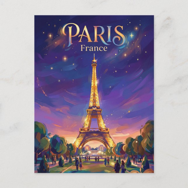 Eiffel Tower France Postcard (Front)