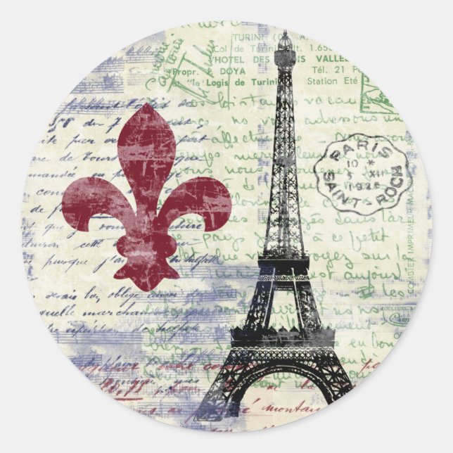 Eiffel Tower France Stickers (Front)