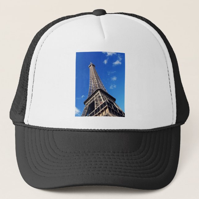 Eiffel Tower France Travel Photography Trucker Hat (Front)