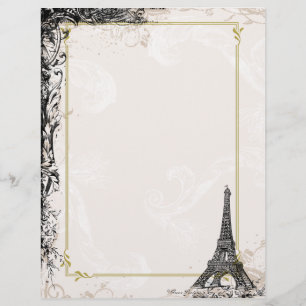 Eiffel Tower French Style Letterhead