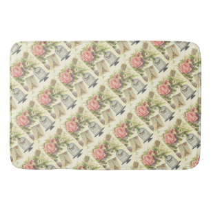 Eiffel Tower French Theme Vintage Paris Bath Mat