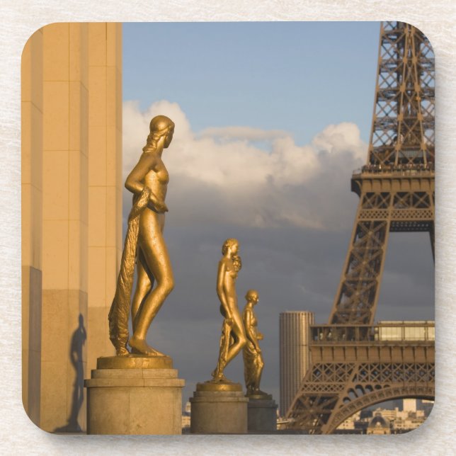 Eiffel Tower from the Palais de Chaillot, Paris, Coaster (Front)