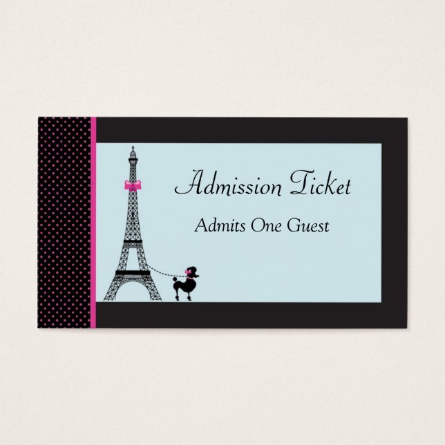 Eiffel Tower Girl Admission Ticket (Front)