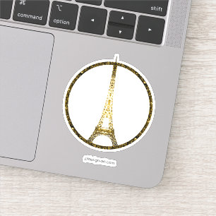 Eiffel Tower gold glitter sparkles