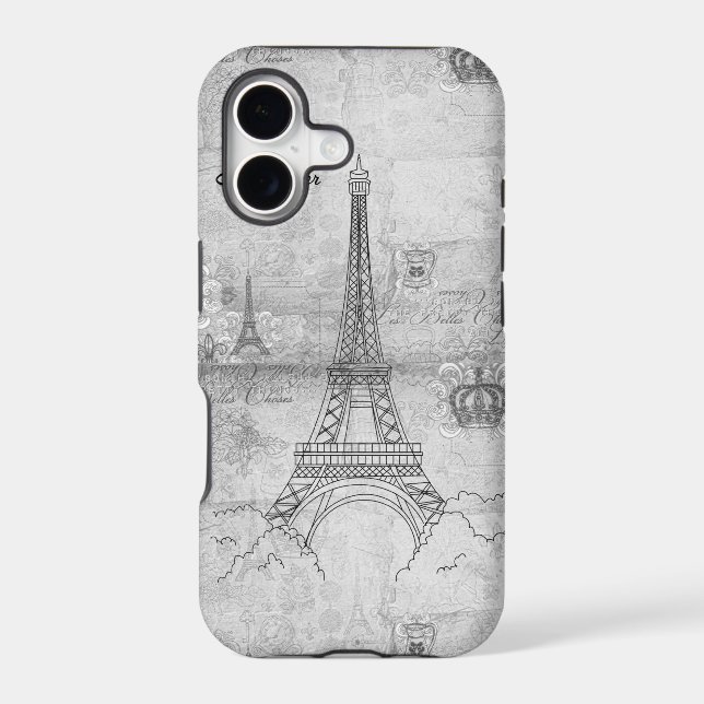 Eiffel Tower Grey iPhone 5 Case (Back)