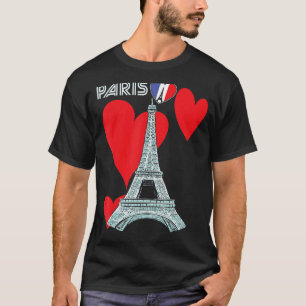 Eiffel Tower I Love Paris France Souvenir French T-Shirt