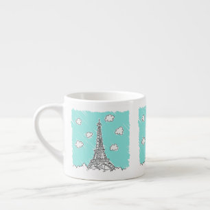 Eiffel Tower Illustration espresso mug