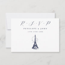 Eiffel Tower Illustration French Wedding