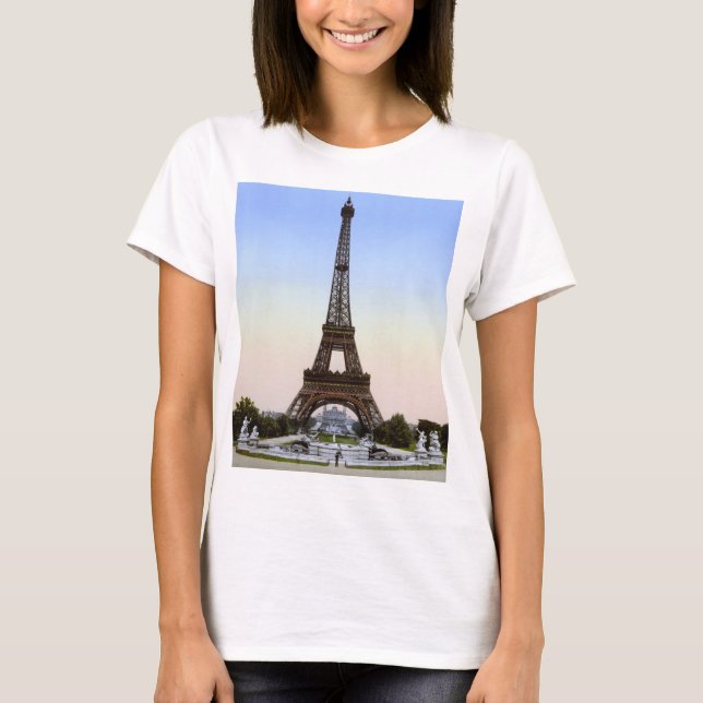Eiffel Tower in 19th Century Paris T-Shirt (Front)