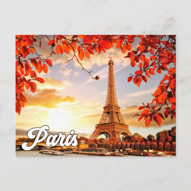 Eiffel Tower In Autumn | Paris, France Postcard (Front)