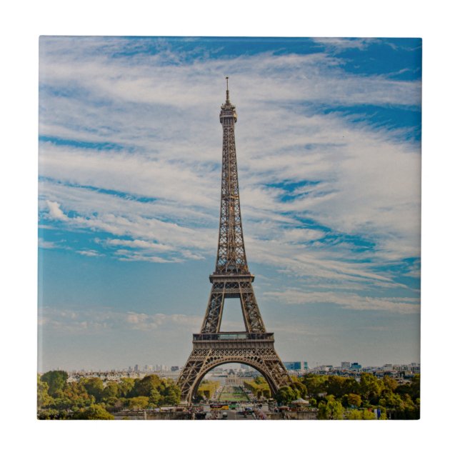 Eiffel tower in Paris Ceramic Tile (Front)