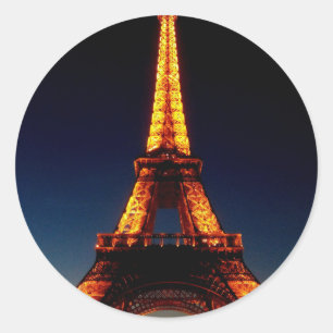 Eiffel tower in Paris Classic Round Sticker