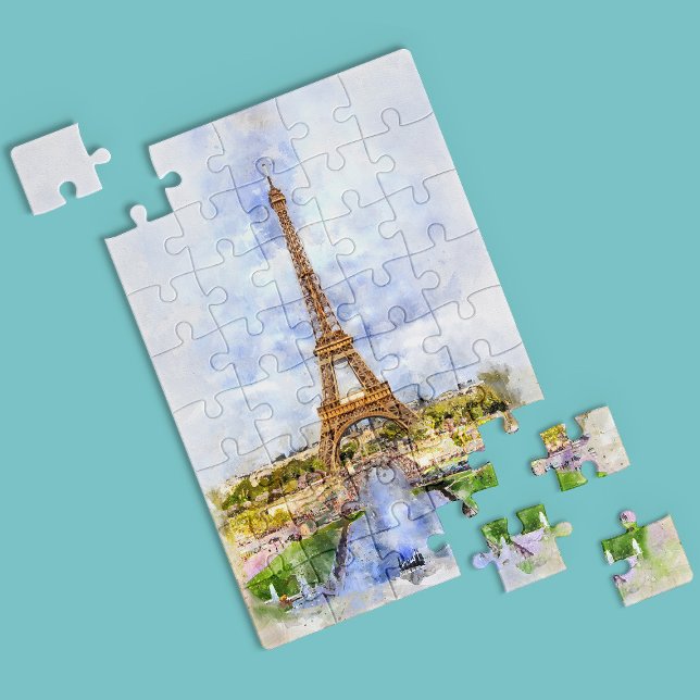 Eiffel Tower in Paris during sunset nr2 Jigsaw Puzzle (Creator Uploaded)