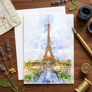 Eiffel Tower in Paris during sunset nr2 Thank You Card
