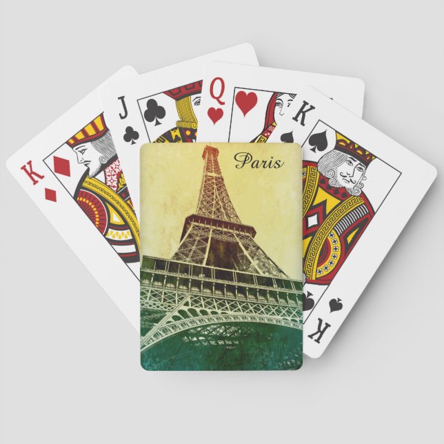 Eiffel Tower in Paris, France Playing Cards (Back)