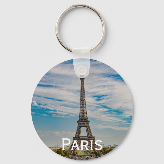 Eiffel tower in Paris Key Ring (Front)