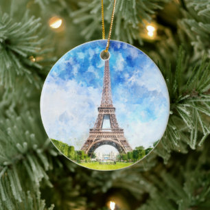 Eiffel Tower in Paris nr1 Ceramic Ornament